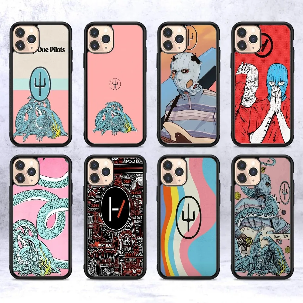 

T-Twenty O-One P-Pilots Phone Case Silicone PC+TPU For For IPhone 11 12 13 14 15 16 Plus Pro Max Cover