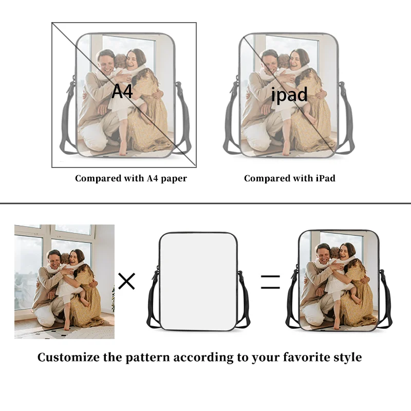 Customized Color Pictures Young Children Small Satchel Boy Girl Fashion Korean Zipper Shoulder Crossbody Mobile Phone Bag