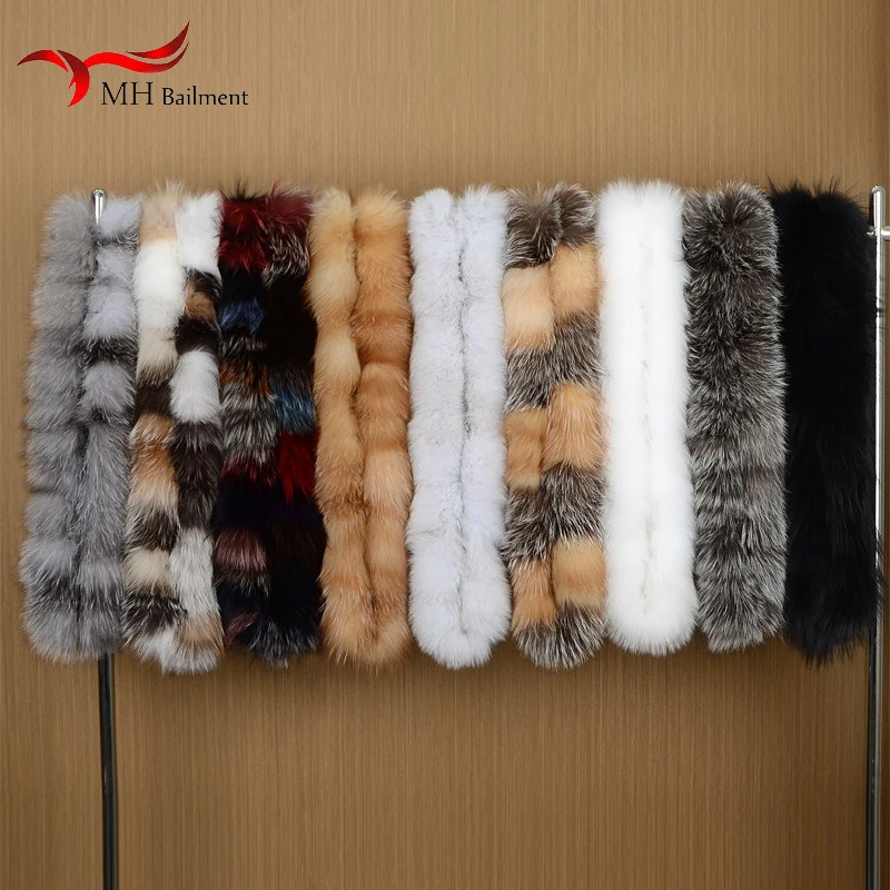 Inverno real cachecol de pele de raposa moda feminina grosso fofo de alta qualidade ao ar livre cachecóis pescoço quente natural xale elástico malha silenciador