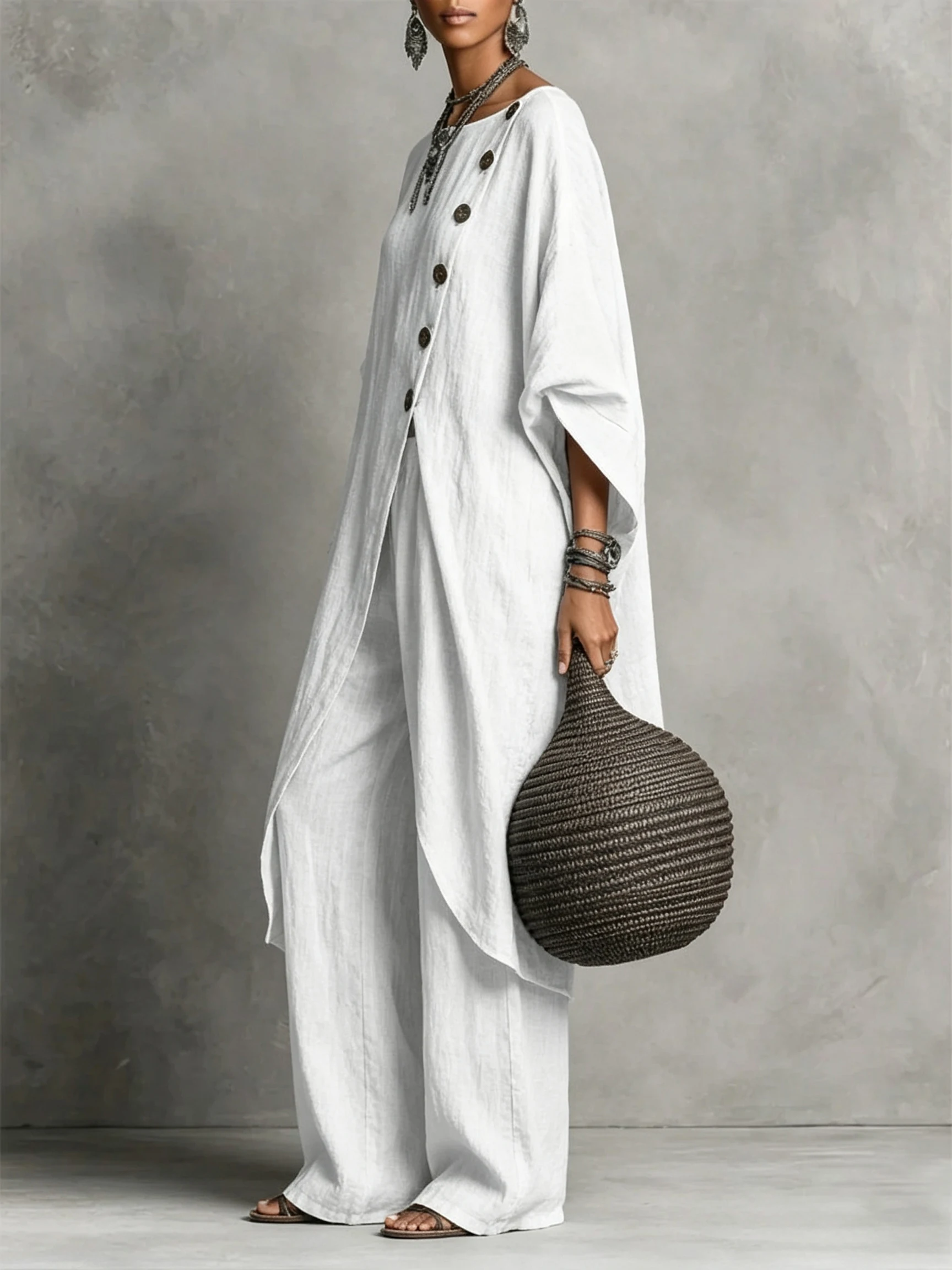 2026 Neuerscheinung Damen Unregelmäßiges Hemd Zweiteiler-Set, Lässiges Urbanes Mode-Outfit für Frauen – Detail 6