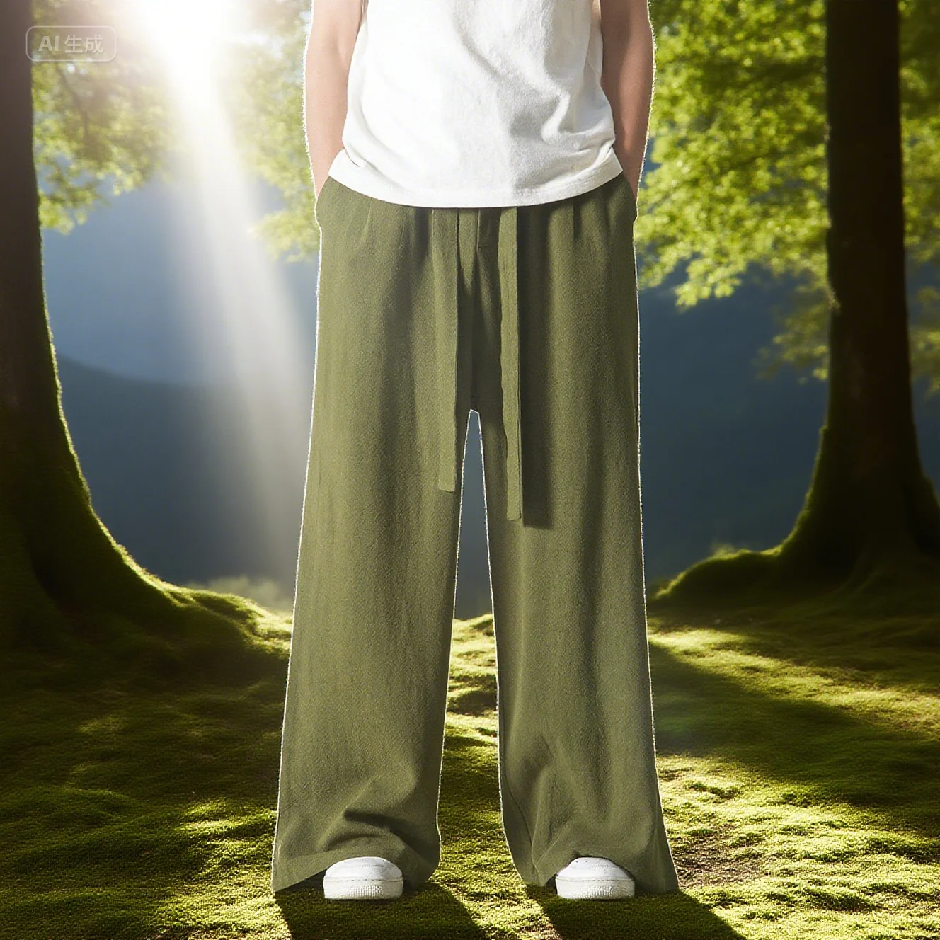 

Men's Casual Straight Long Loose Pants Stretch Elastic Waist Jogger Korean Classic Blue Black Gray Male Brand Trousers Plus Size