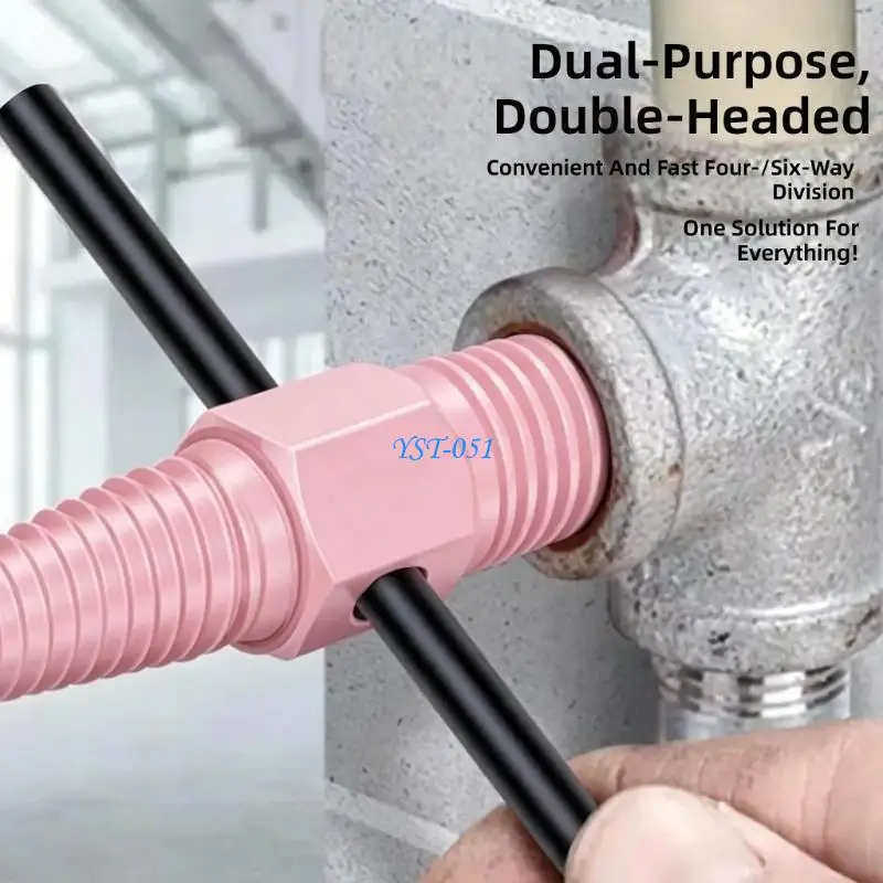 E15A Pink Double Head Broken Screw Extractor For 20/25mm Pipes Carbon Steel Tool