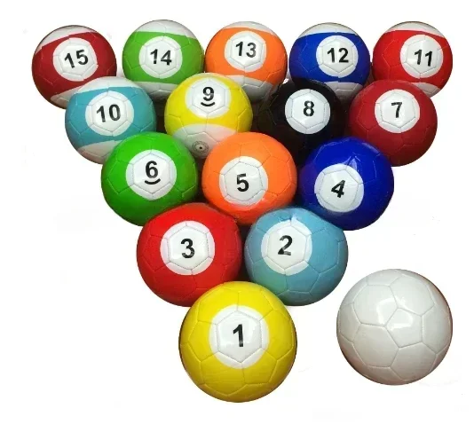 2# 3# 4# 5#16 Pcs Gaint Snookball Snook Snooker Street Soccer Ball Game Huge Billiards Pool Football Sport Toy