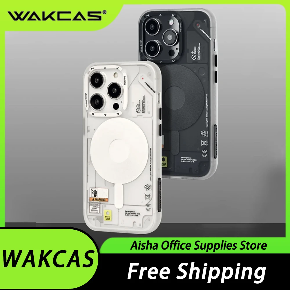 

Wakcas Matte Case Mechanical Cover iPhone 15 13 14 Pro Max Wireless Charging Magsafe Magnetic Case iPhone14 Pro Max Cases Gifts