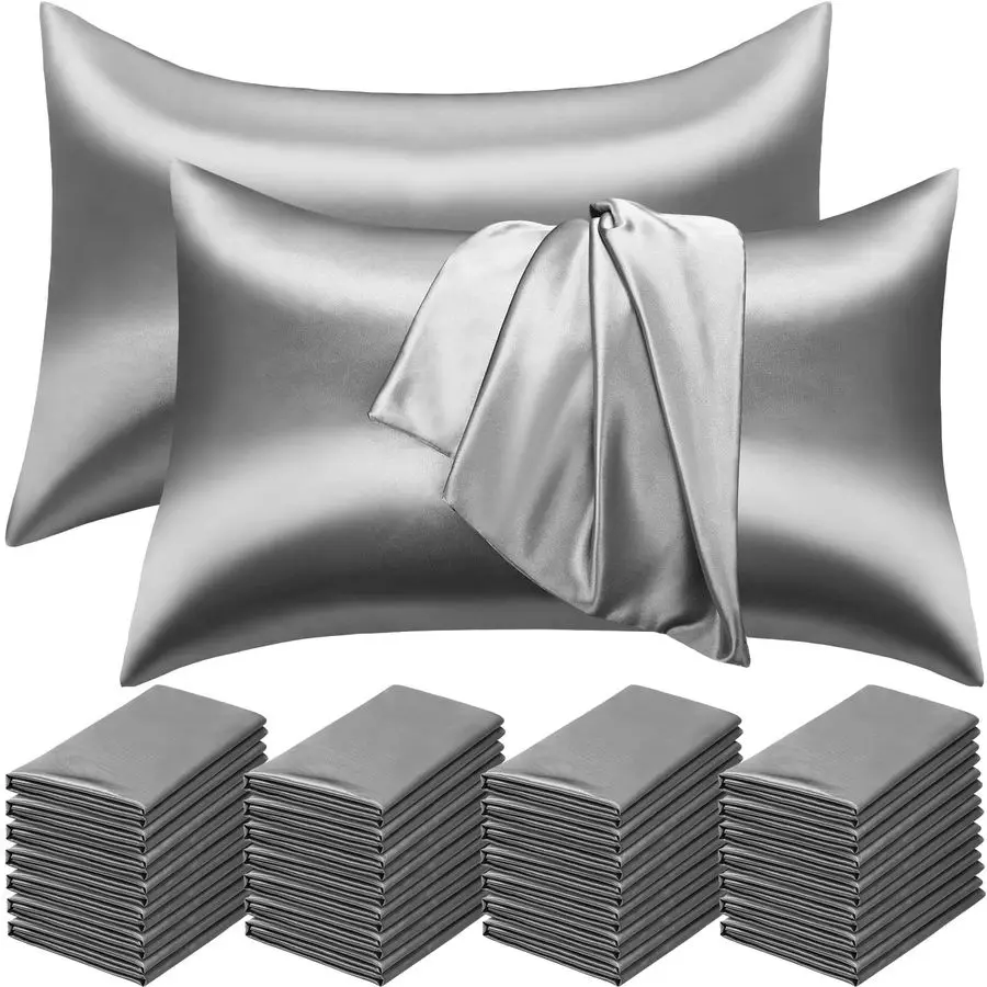 

Набор из 30 шелковых наволочек оптом, сатиновые наволочки Queen Size для волос и кожи, 20 x 30 дюймов, дышащие, прохладные