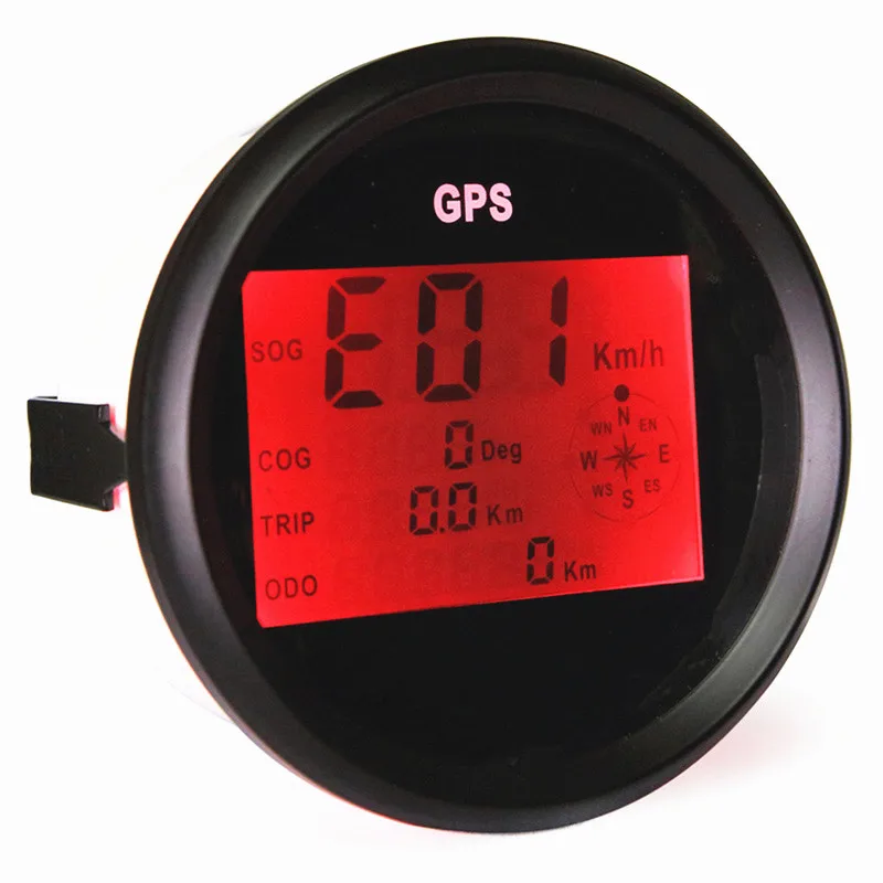 Auto 85mm Digital GPS Speedometers Sog 0-999Mph Km/h Knots Display Speed Indicators Cog 0-360° Odometers Trip Meter