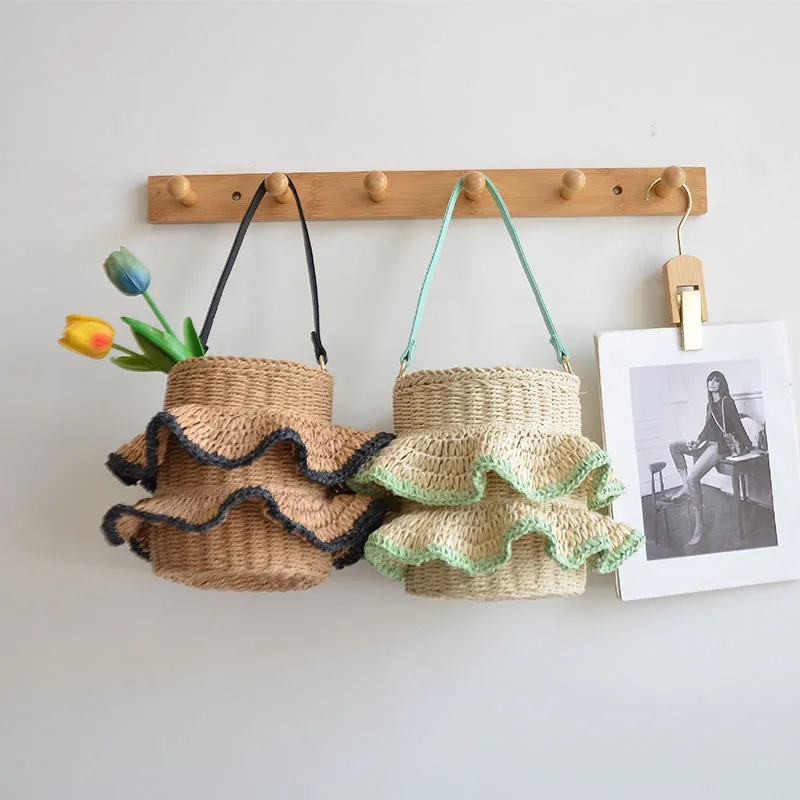 

Деревянные сумки на плечо с ремешком из бисера, забавная летняя пляжная сумка, креативный дизайн с бриллиантами, соломенная сумка, тканые женские сумки ручной работы