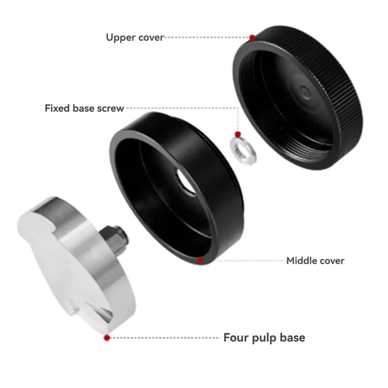 AT51-Coffee Distributor Tamper Four Oars Base Steel Powder Hammer Accessorie Self-Unloading Coffee Powder Distributor