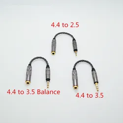 4-core single crystal copper silver plated 4.4 to 3.5 4.4 to 2.5 balanced 4.4 to 3.5 balanced earphone audio cable