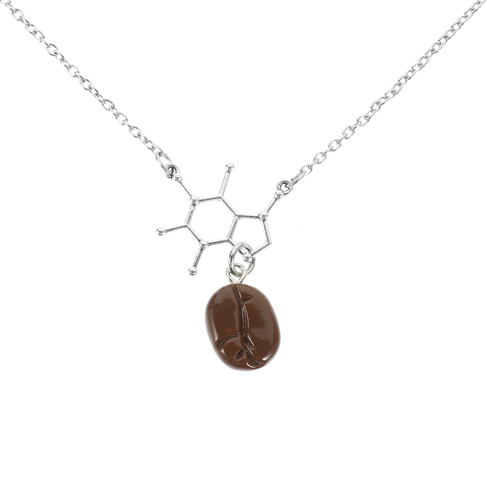 

Caffein Pendant Necklaces Women Jewelry Women Necklace Jewelry Trendy Mini Charms Gifts Resin Alloy Safe Decorative