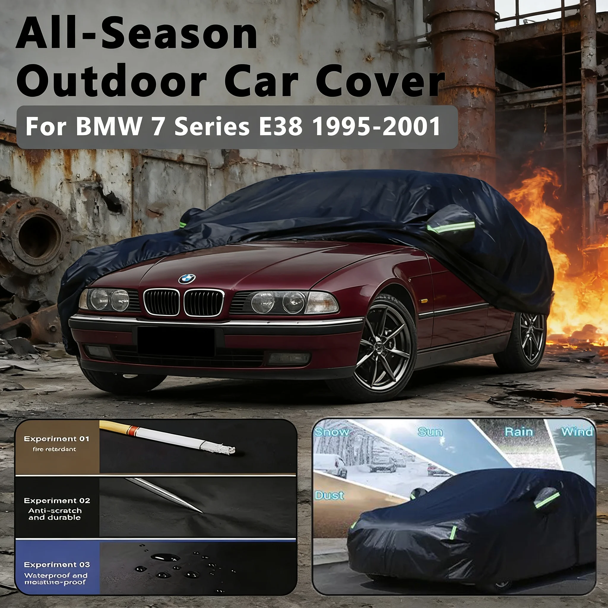 

For BMW 7 Series E38 1995-2001 Car Full Cover - All Weather Auto Protection Accessories 1996 1997 1998 1999 2000