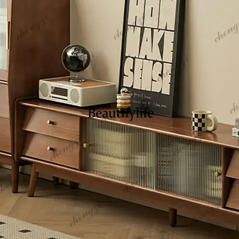 Retro Mid Century Tv Stand With Drawers Nordic Vintage Aesthetic Tv Stands Elegant Premium Painel Para Tv Furniture Living