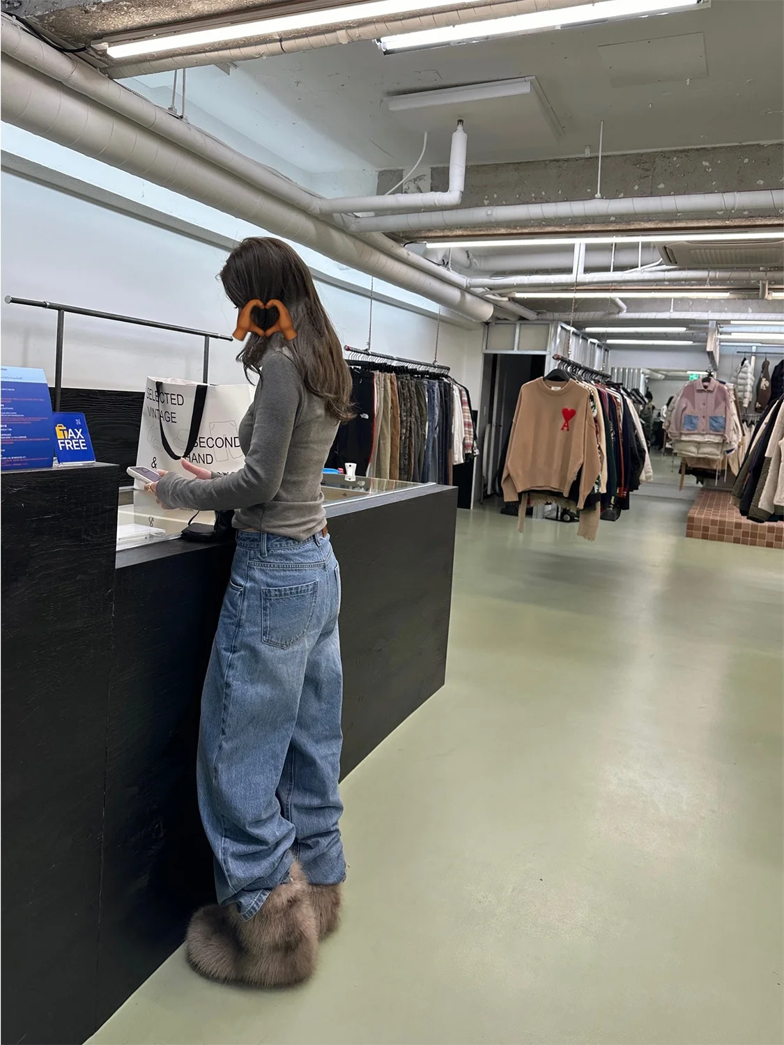 

Blue Casual Loose Women's Jeans High Waist Wide Leg Pants Versatile Cotton Fabric Winter New Arrival D YANGJUN 2026