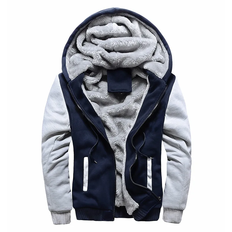 Autumn Men's Casual Sports Cardigan Sweater Jacket with Plush and Thick Insulation Sweater