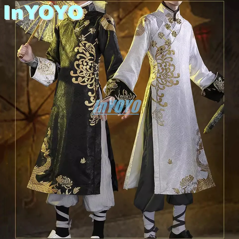 InYOYO The Soul of Umbrella White Guard & Black Guard Cosplay Game Identity V Costume Chinese Cheongsam Uniforms Halloween Party