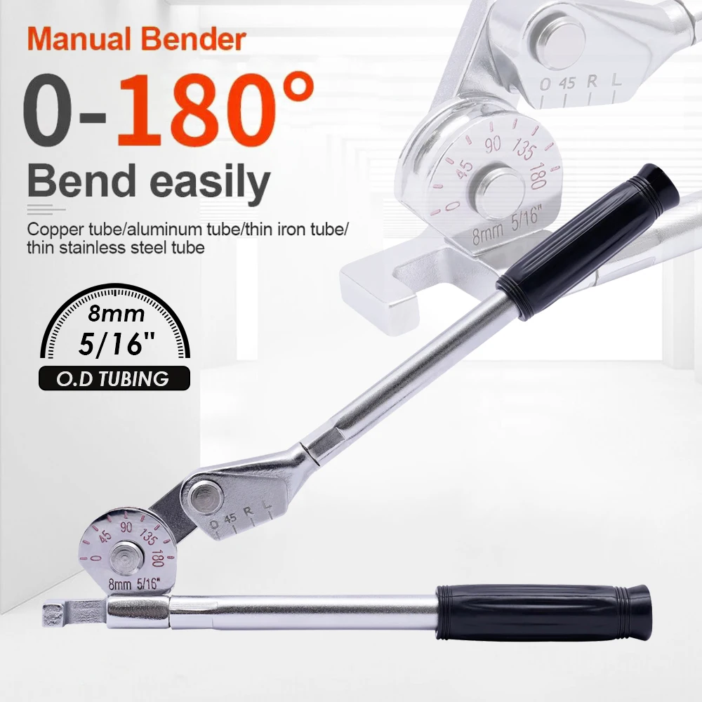 Manual Tube Bender 0-180°, 8mm 5/16