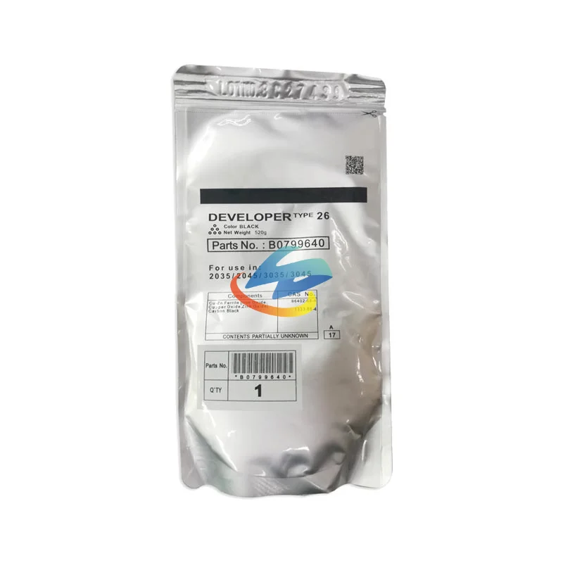 1PCS Type26 Developer Powder Compatible for Ricoh Aficio AF2045 AF3035 AF3045 AF2045 AF1035 AF1045 AF2035 Black 520g/bag