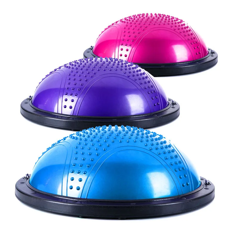 Pelota de equilibrio de media Yoga de PVC de alta calidad, venta al por mayor, equipo de gimnasio para Fitness antiexplosión, gran oferta, pelota de velocidad de onda para Pilates, ejercicio