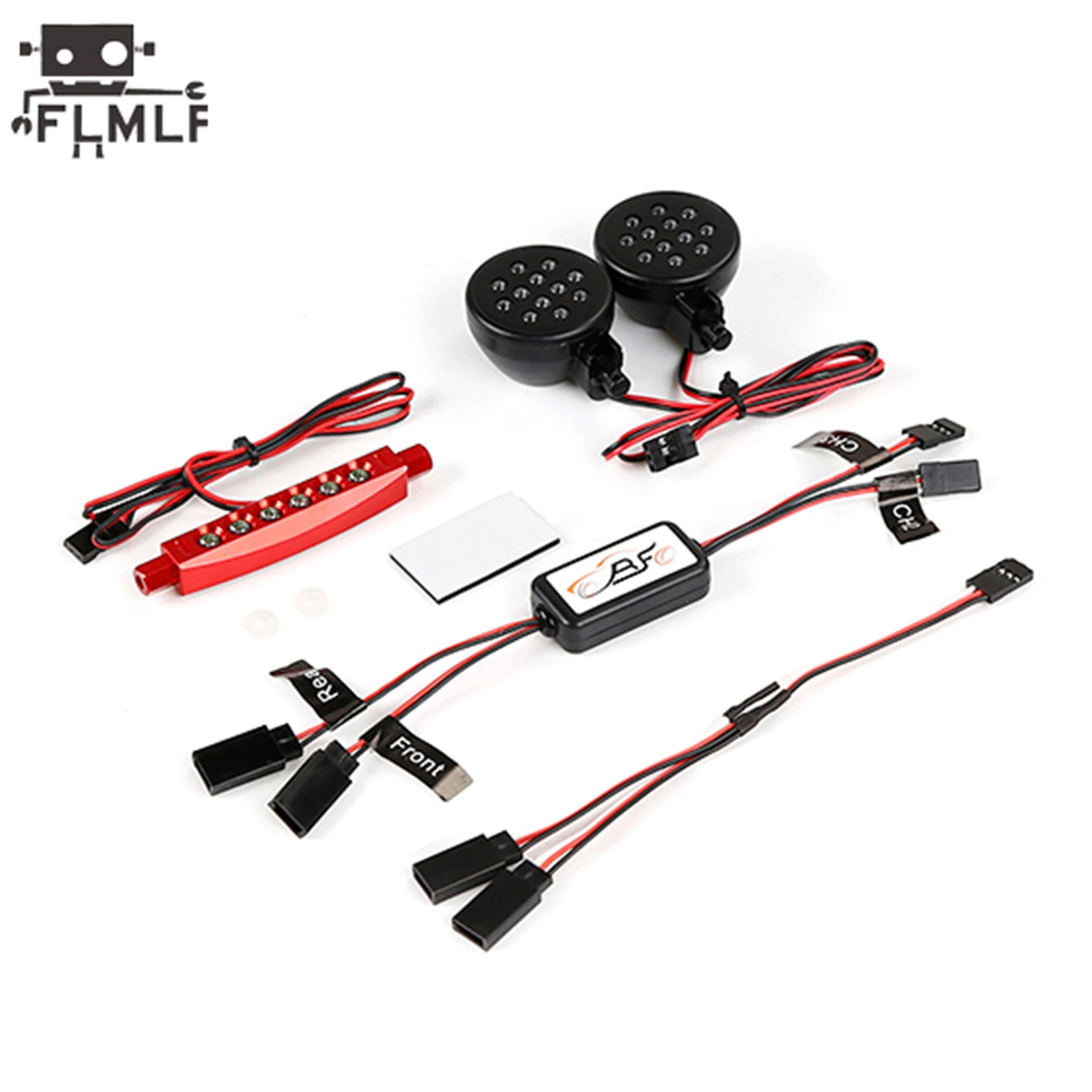 1/5スケールRCカーHPI、ROFUN、ROVAN、KM、Baja 5B、5T、5SCパーツ用おもちゃコントロールラインまたはCNCメタルLEDフロント/リア/右/左ライト