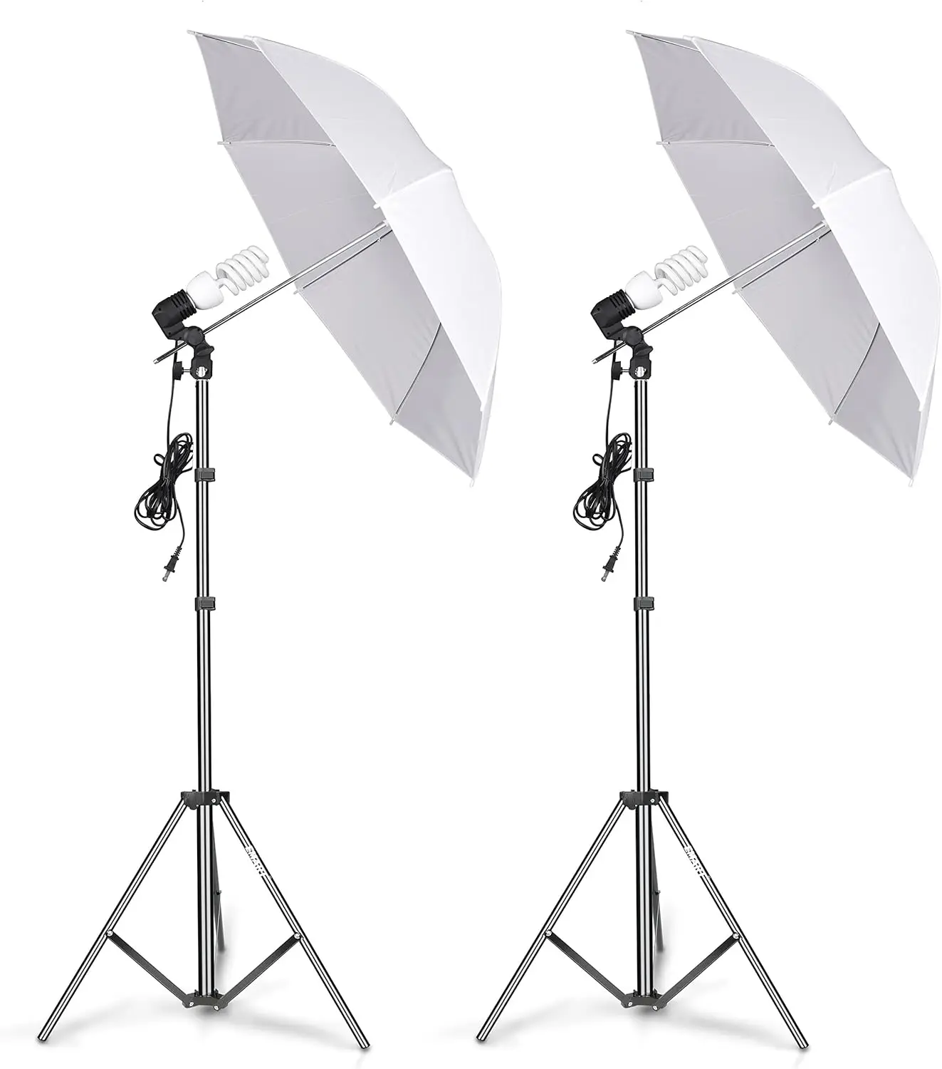 

400W 5500K Photo Umbrella Lighting Kit, Continuous Reflector Lights for Camera Video Studio Shooting (2 Packs)
