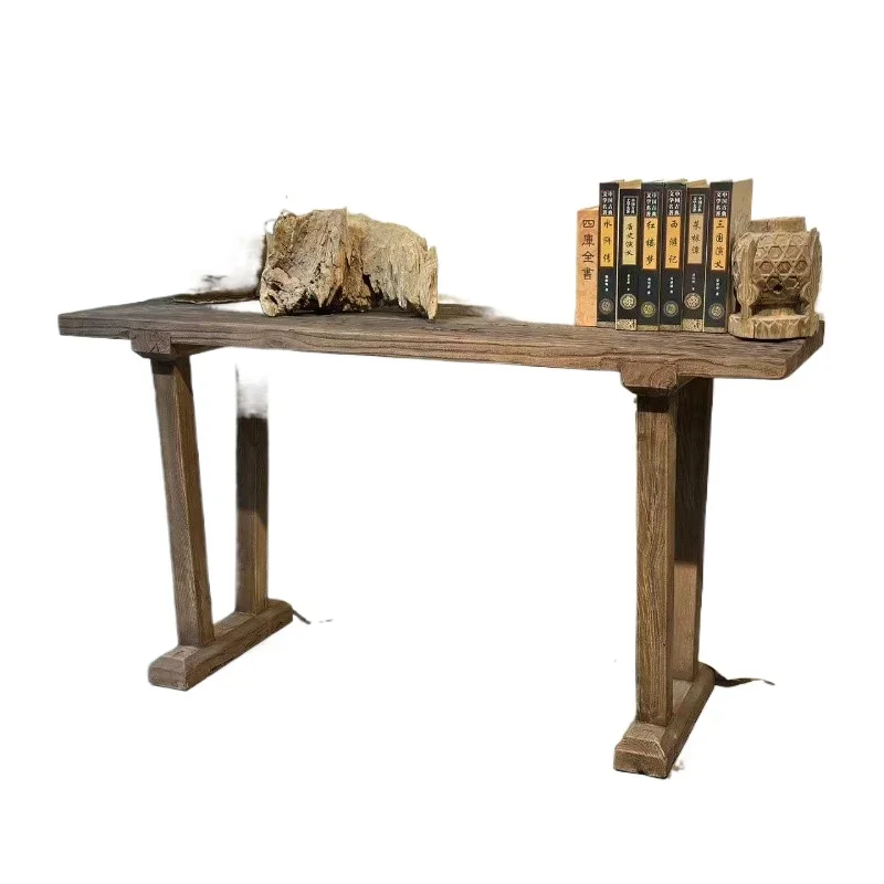 Solid wood old table shelf home creative design medieval homestay entrance