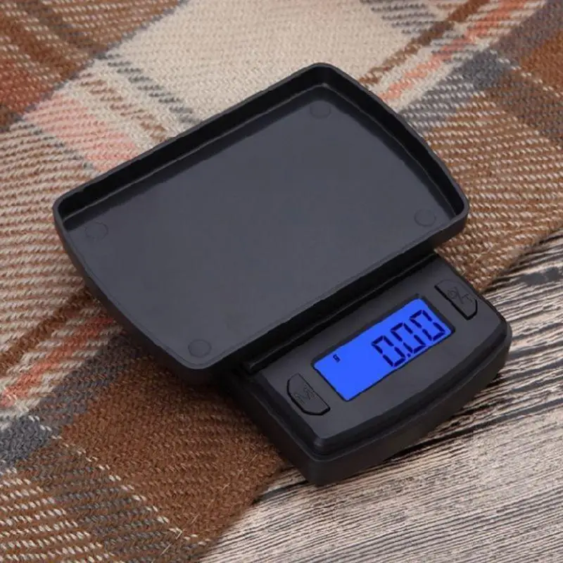 

H58B 0,1/0,01G MINI Digital Scale Высокая точная точность Blue Bearly Pocket Электронный баланс для взвешивания порошковых Carat
