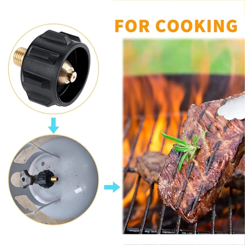 Adaptador repuesto propano QCC1, práctico accesorio para acampar, adaptador propano QCC1, suministros cocina para