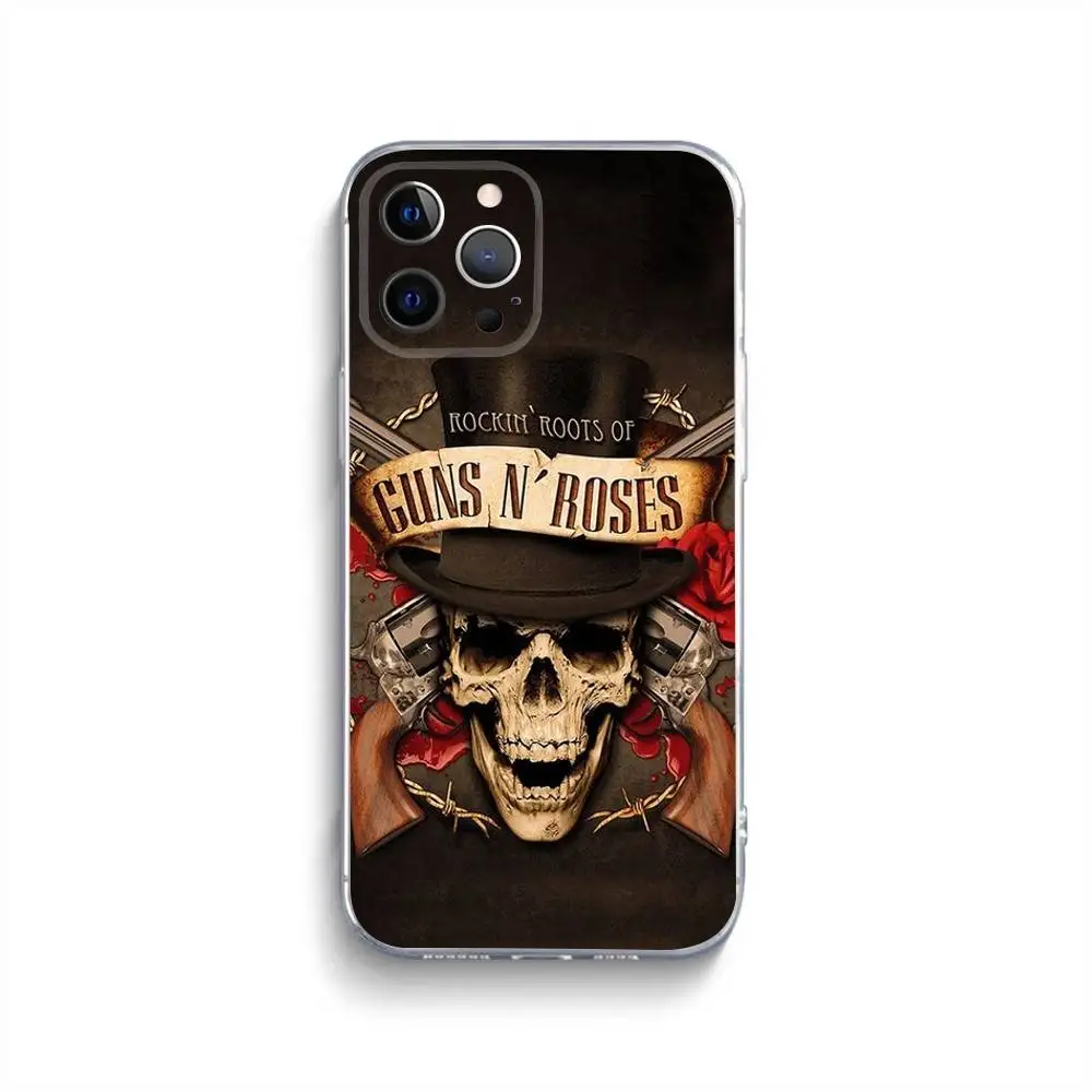 Чехол для телефона G-Guns n Roses Good Time для iPhone 16,15,14,13,12,11, Pro, Max, Xs, Xr, X,7,8, Plus, мини-силиконовый прозрачный чехол