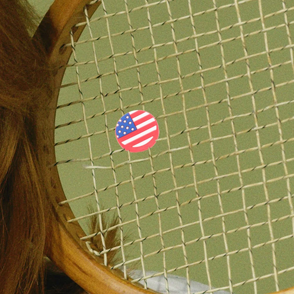 5-delige tennisracketdemper siliconen schokdemper nationale vlag ontworpen premium rekbare prestaties eenvoudig te installeren