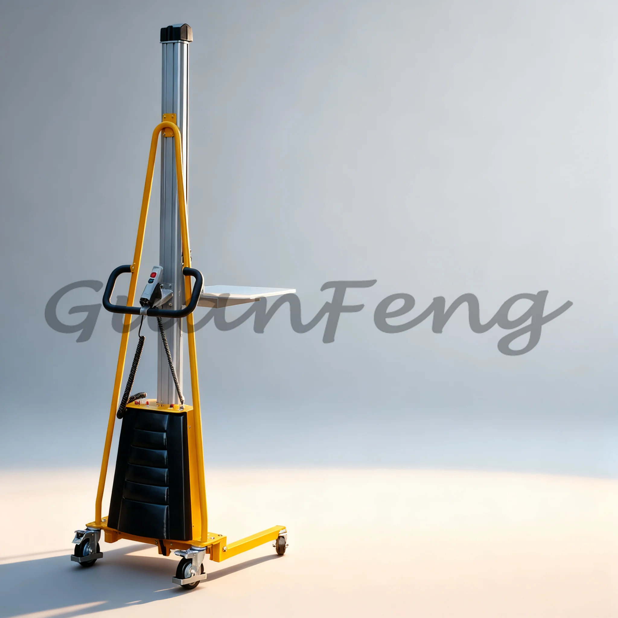 100kg Single Axle Electric Walkie Forklift Stacker, 150L Small Warehouse Lifting Handling Trolley