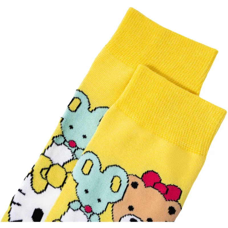 Neue Hello Kitty Socken Cartoon Sanrio Damen-Socken in der Mitte der Wade, niedliche Vier-Jahreszeiten-Baumwollsocken, schweißabsorbierend, für Erwachsene, durchschnittliche Größe