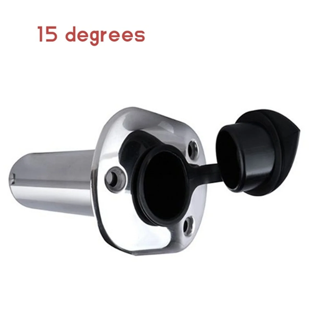 Fishing Rod Holder Stainless Steel Embedded Fishing Rod Holder for Marine Boat Accessories,15 Degrees,2PCS