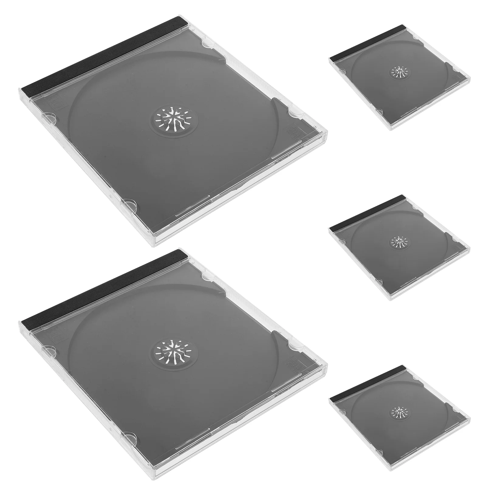 5 Pcs CD Case Disc Organizer Jewel Cases The Album Boxes Plastic Dvd Holder Portable