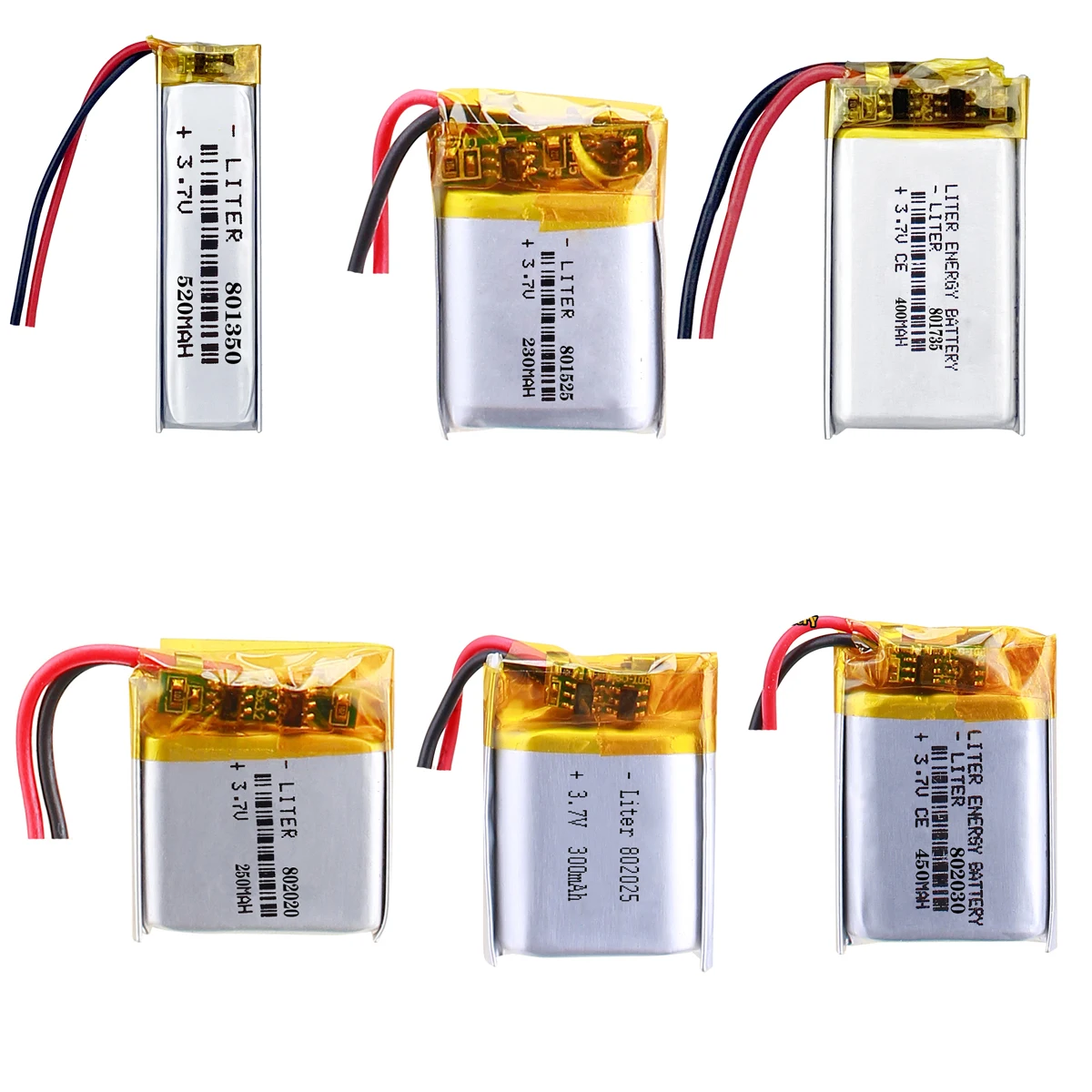 3.7V Lithium Polymer Li-Po Rechargeable Battery For Mp3 Camera Bluetooth GPS LED Light Smart Watch Recorder