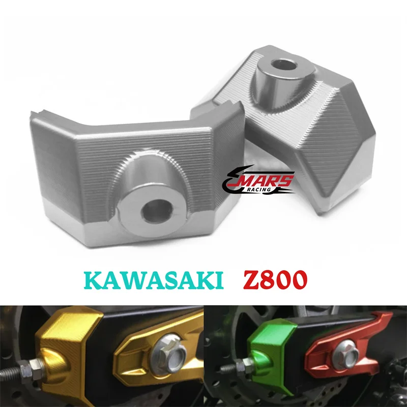 

For KAWASAKI Z800 2013 2014 2015 2016 Motorcycle Accessories Rear Axle Fork Chain Adjuster Cover Spindle Swingarm End Cap