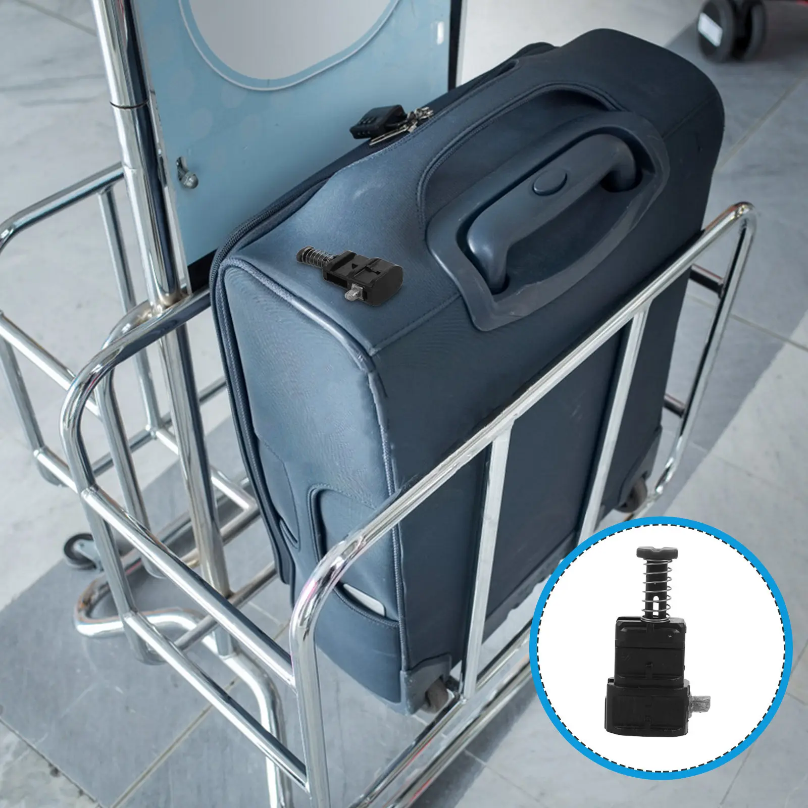 

2 шт. Запасные части для ручек багажа: металлические защелки-фиксаторы с пружинным механизмом для ремонта чемоданов, комплект для фиксации телескопических ручек