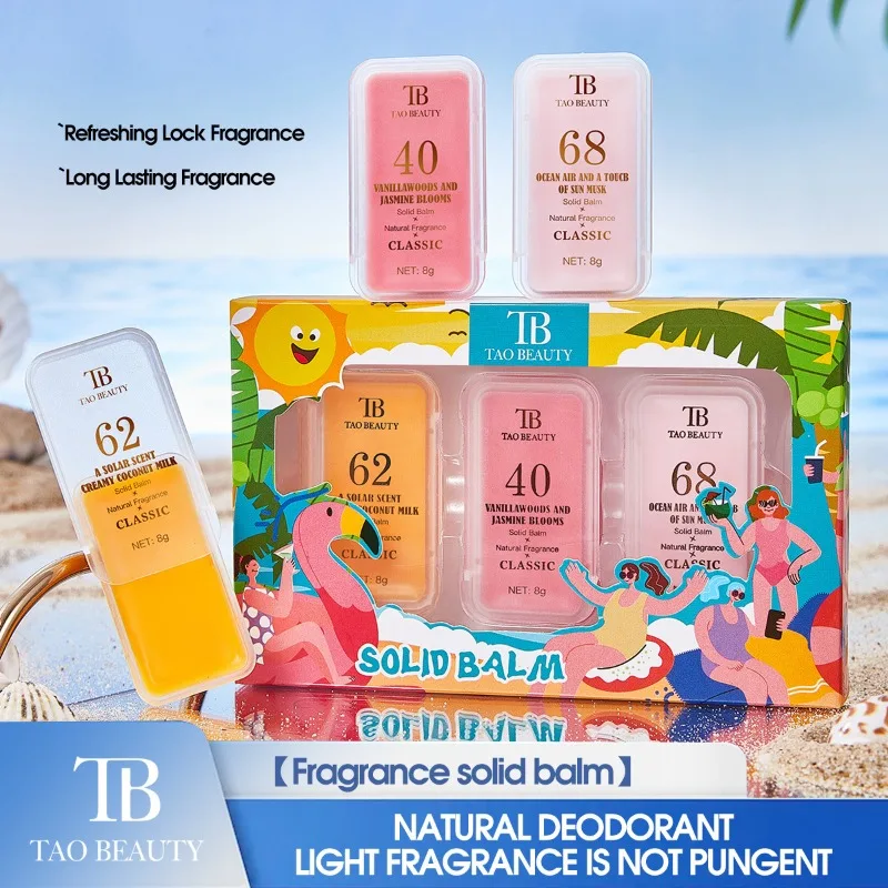 

Pocket Solid Perfume Balm Long Lasting Fresh Natural Smooth Portable Elegant Compact Premium Fragrance Body Balm Stick