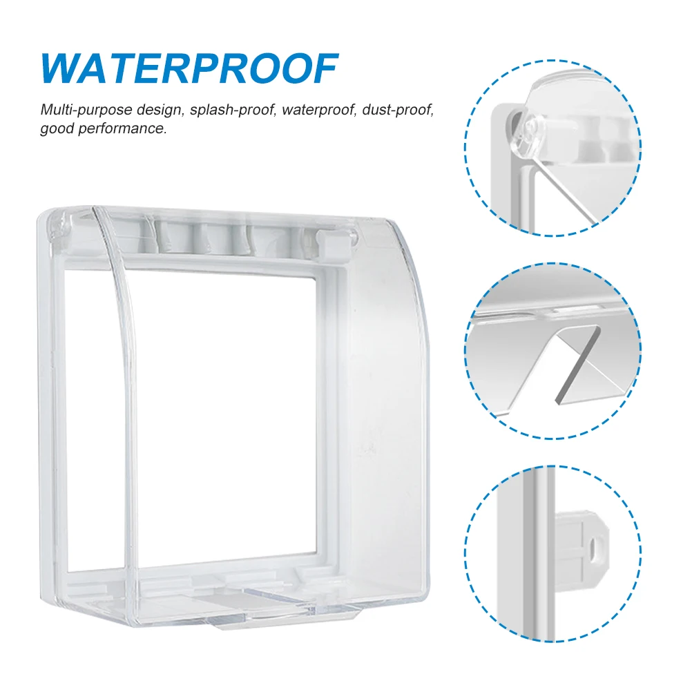 

4 шт. брызгозащищенная водонепроницаемая крышка розетки защитная коробка ванная комната кухня спальня наружное использование крышки розетки крышка розетки