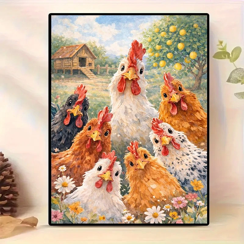 

500/1000/1200/2000PCS Puzzles for Adults Comfortable Rural Style Chicken,Jigsaw Puzzles Brain Games Gifts Home Decor