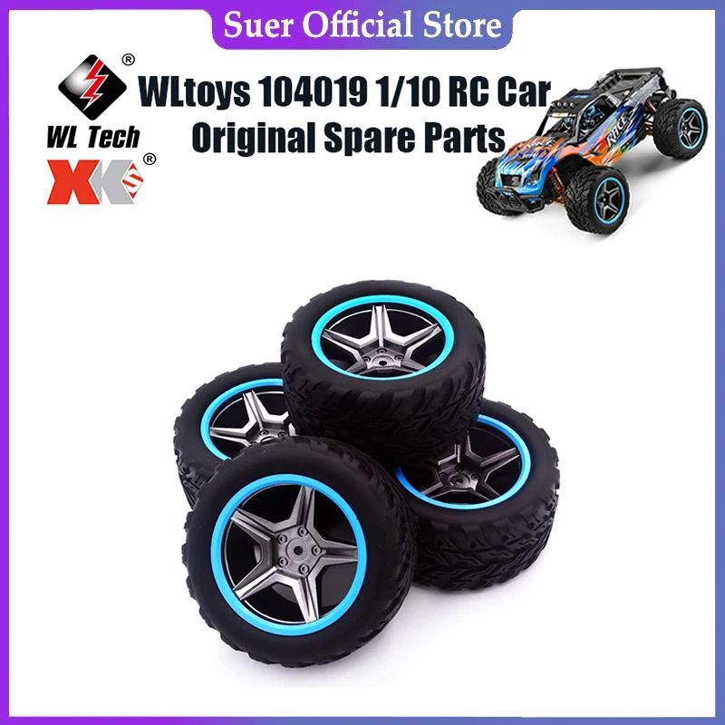 WLtoys 104019 1/10 RC Car Original Spare Parts 104019-2237 12402-A 12409 104009 Tire Front and Rear Wheels