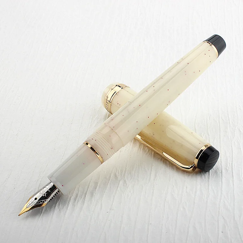 New Jinhao 82 Series Fountain Pen Acrylic F Nib School Office Supplies Business Writing Ink Pens Gold Clip Transparent Series