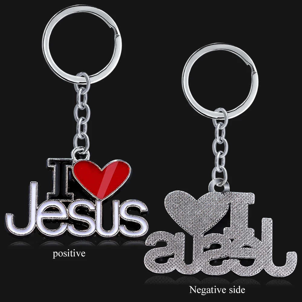 Metal Keychains Jesus Key Rings Religious Door Car Key Holders Religious Favors for Christians