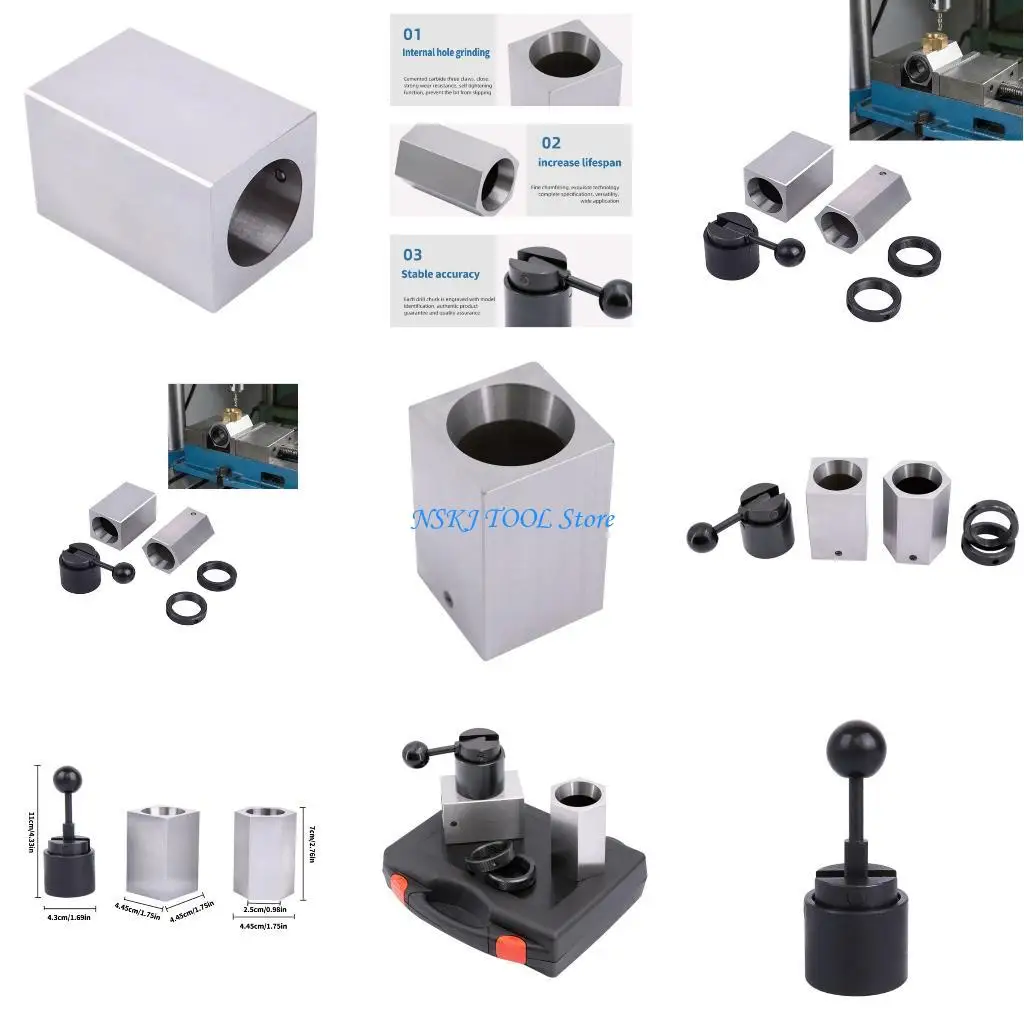 

L8RC Сверлильный патрон 5C Набор цанговых блоков Шестиугольный квадратный цанговый держатель