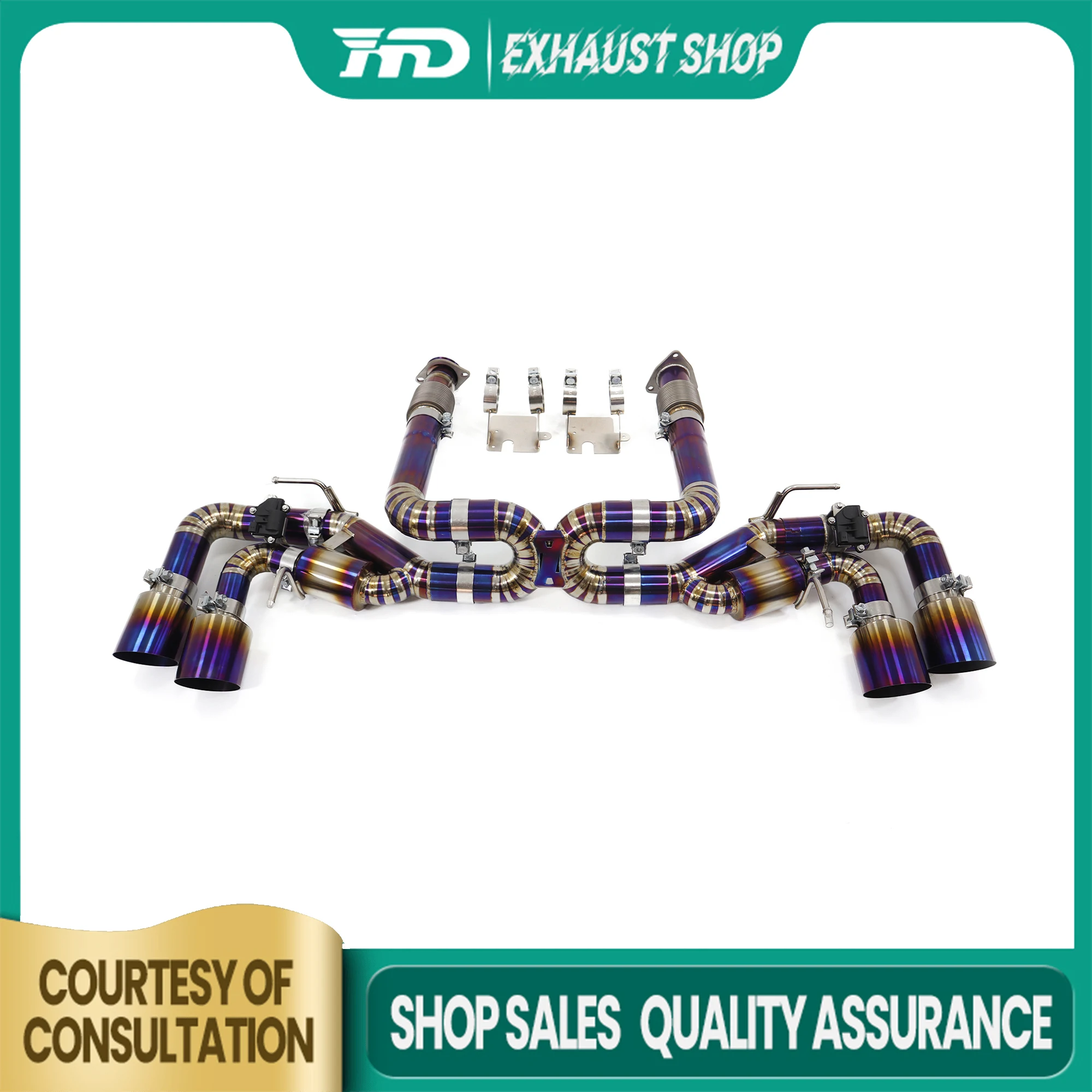 

﻿ High Quality Catback For Corvette C8 Z51 6.2L Ti Electronic Valve Muffler Tips Non-destructive Installation Exhaust System