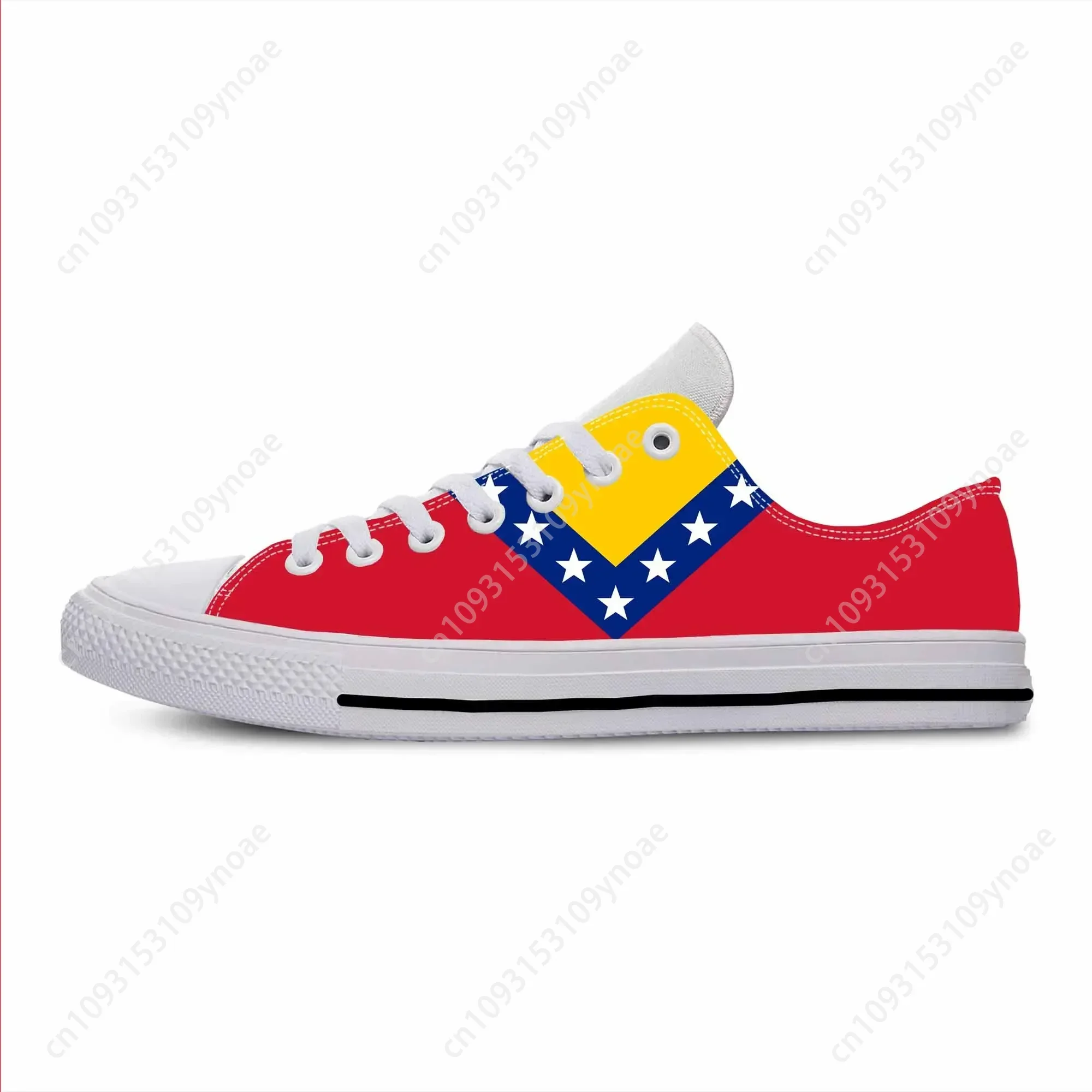 

Venezuela Venezuelan Flag 7 Stars Patriotic Pride Casual Cloth Shoes Low Top Comfortable Breathable 3D Print Men Women Sneakers