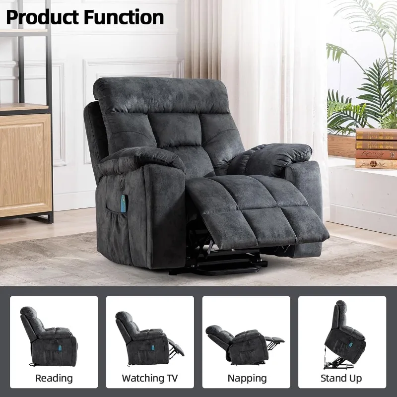 Large Power Lift Massage Recliner 3