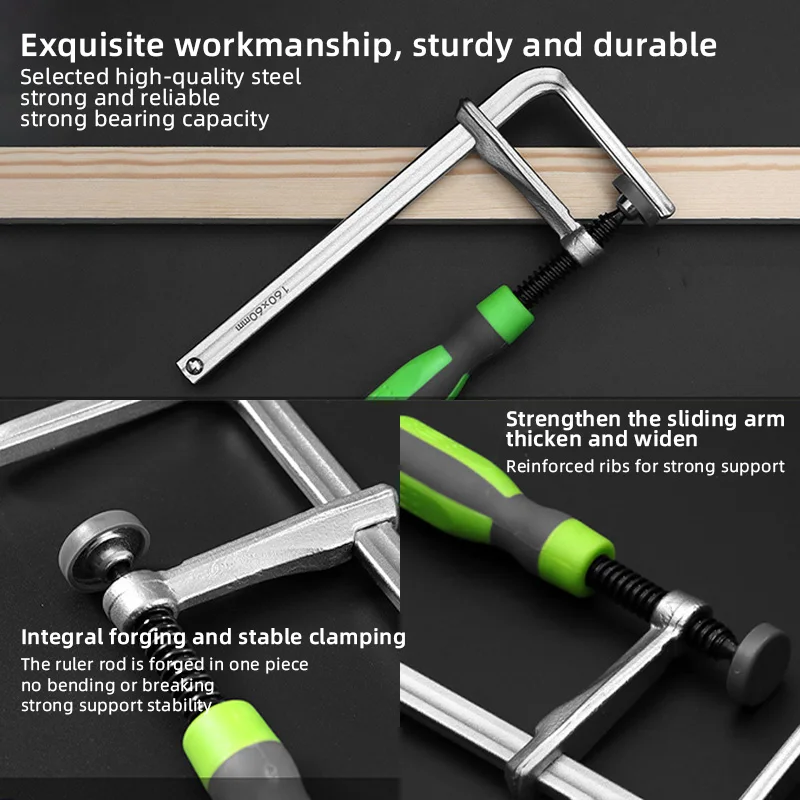 120/160/200/300mm Woodworking Guide Rail Clamp 1PC Dovetail Clamps Quick Screw Clamp for Carpentry Table Track Saw Rails Tools view 5
