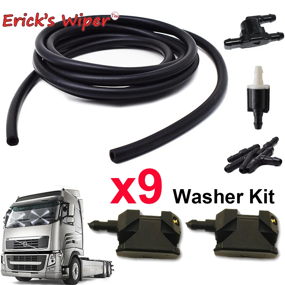 Erick\'s Wiper Windscreen Washer Wiper Water Spray Jets Nozzles Hose For Volvo Trucks FL FE FM FH FH16 FMX VHD VNL VNM VNR VNX VM