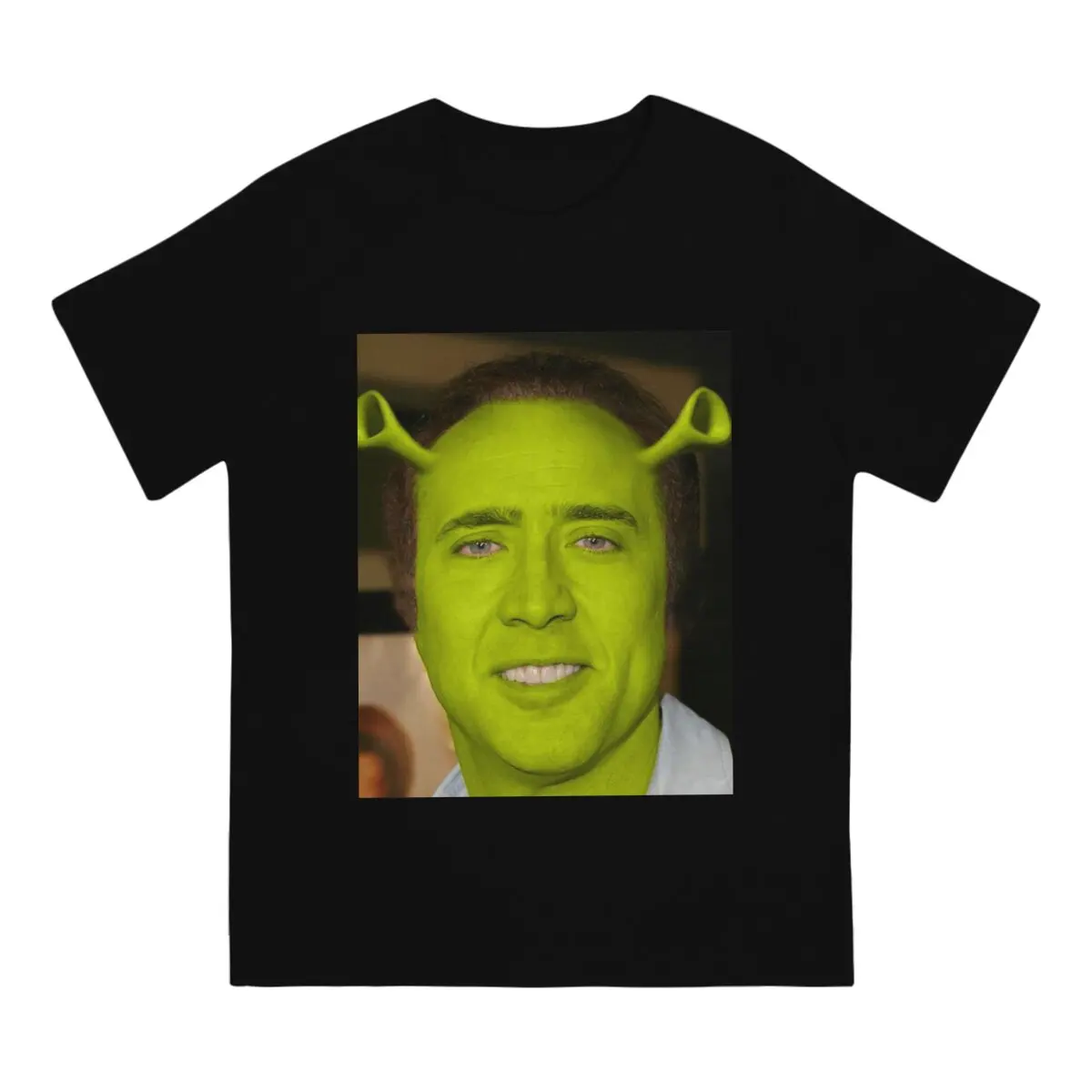 Men Shrek T Shirt Nicolas Cage Clothes Funny Short Sleeve Round Collar Tee Shirt New Arrival T-Shirt