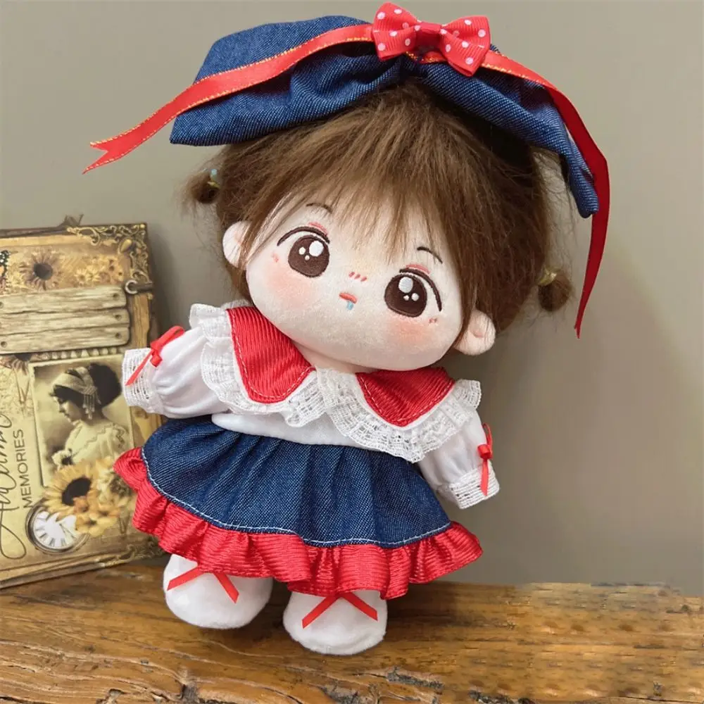 20CM 인형 드레스 정장 인형 액세서리 여러 가지 빛깔의 소형 옷 모자 머리 장식 놀이 집 인형 모자 드레스